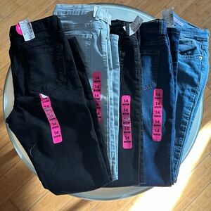 Girls Jeans in Black, Gray, and Blue